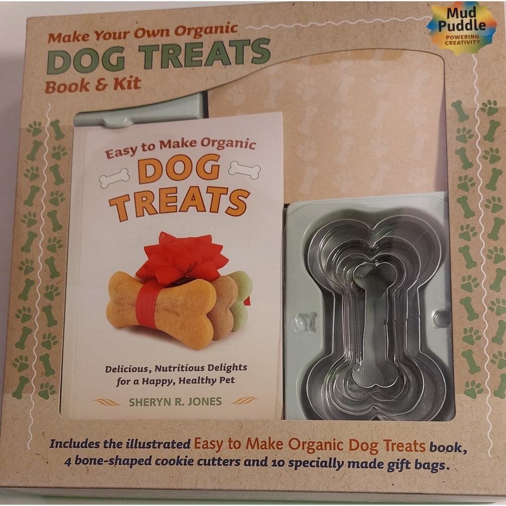LOT 2 NEW Mud Puddle Make Your Own Organic Dog Treats Book Kits Incl Gift Bags - Picture 4 of 6